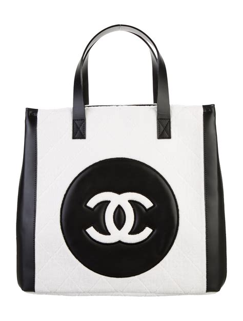 chanel vip beach bag|Chanel terry cloth beach bag.